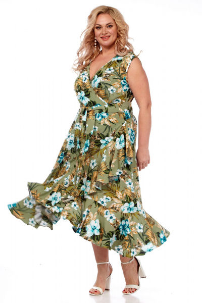 Платье Celentano lite 5024.1 оливковый - фото 2