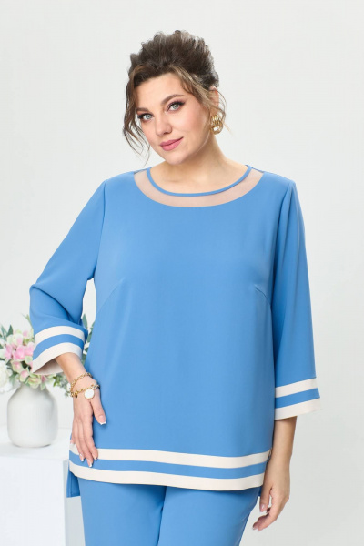 Блуза, брюки Romanovich Style 2-2573 голубой - фото 4