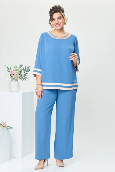 Блуза, брюки Romanovich Style 2-2573 голубой - фото 3
