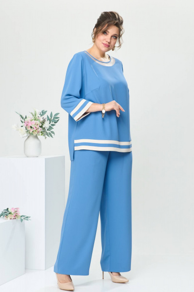 Блуза, брюки Romanovich Style 2-2573 голубой - фото 2