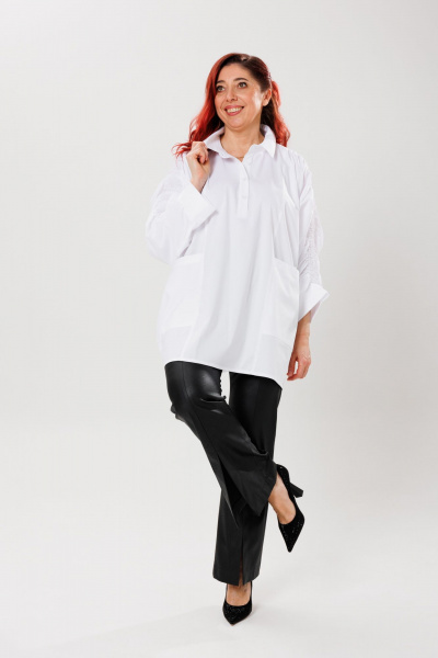 Блуза, брюки Mubliz 133 белый-черный - фото 13