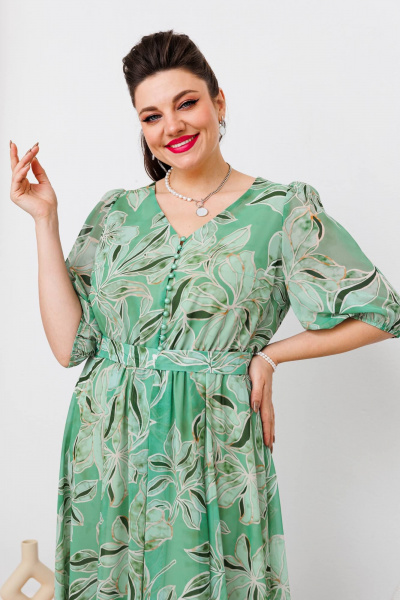 Платье Romanovich Style 1-2635 зеленый - фото 7