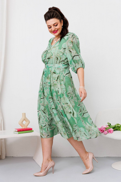Платье Romanovich Style 1-2635 зеленый - фото 3