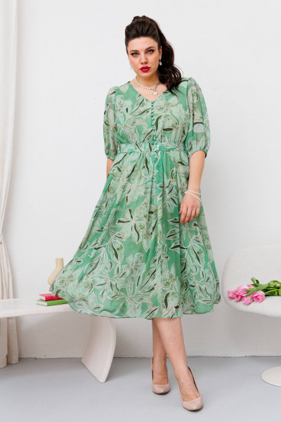 Платье Romanovich Style 1-2635 зеленый - фото 1