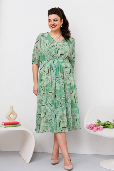 Платье Romanovich Style 1-2635 зеленый - фото 2