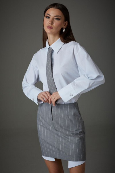 Блуза, жакет, юбка, галстук N.O.W. 1410 - фото 6