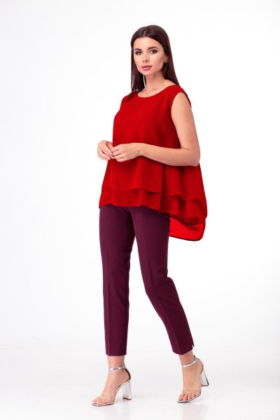 Блуза Anelli 809 красный - фото 1