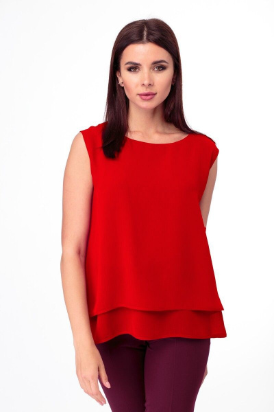 Блуза Anelli 809 красный - фото 2