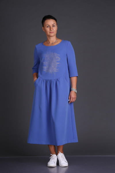 Платье ZigzagStyle 404 голубой - фото 5