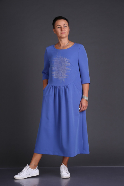 Платье ZigzagStyle 404 голубой - фото 4