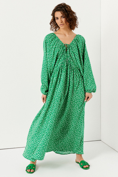 Платье Панда 144780w зеленый - фото 2
