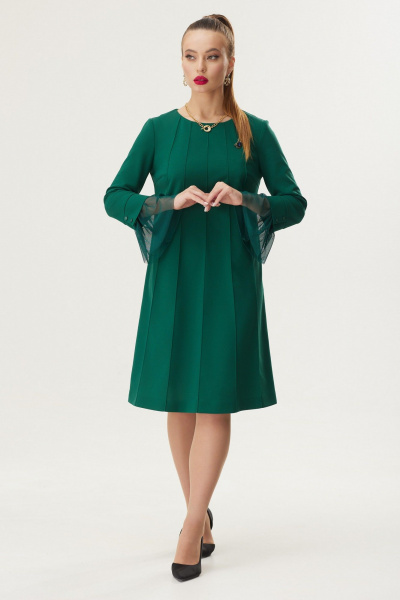 Платье Galean Style 671.1 зеленый - фото 6