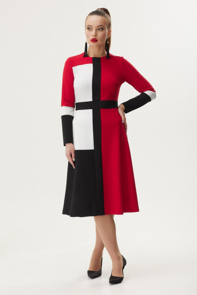 Платье Galean Style 789.1 красный - фото 1