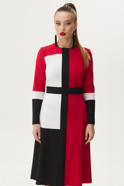 Платье Galean Style 789.1 красный - фото 5