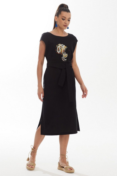 Платье Galean Style 802.1 черный - фото 5