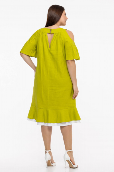 Платье Avila 0930 желто-зеленый - фото 2
