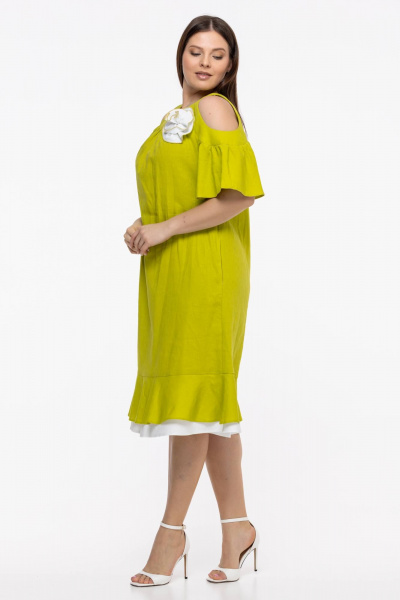 Платье Avila 0930 желто-зеленый - фото 7