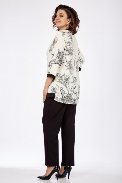 Блуза Элль-стиль 2280а беж/цветы - фото 11