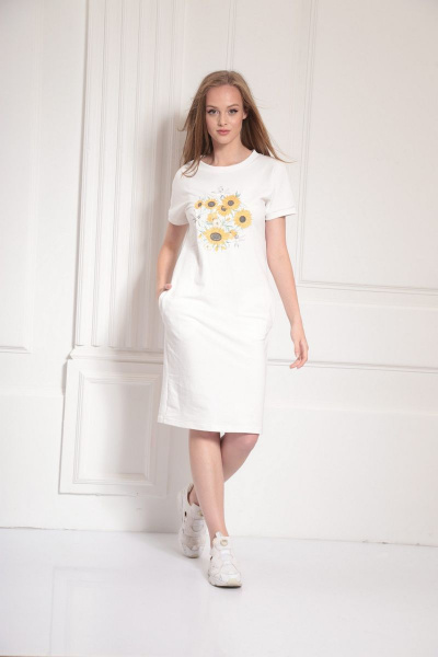 Платье AMORI 9479 белый - фото 1