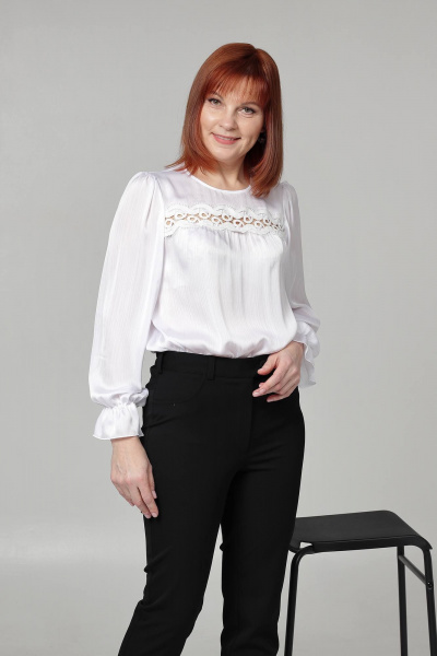 Блуза Соджи 604 белый - фото 1