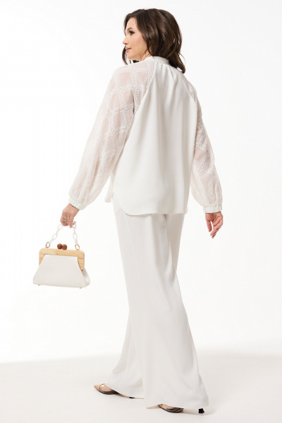 Блуза, брюки Mislana 935/3 белый - фото 4
