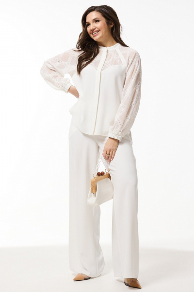 Блуза, брюки Mislana 935/3 белый - фото 1