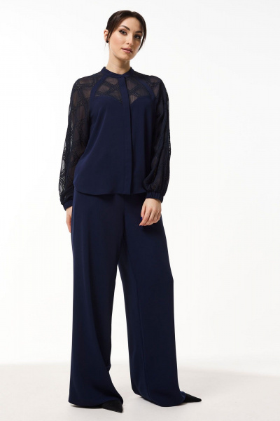 Блуза, брюки Mislana 935/3 синий - фото 1