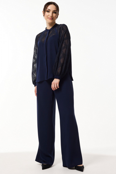 Блуза, брюки Mislana 935/3 синий - фото 2