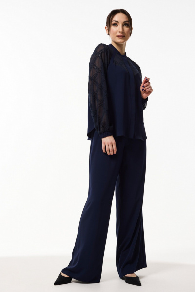 Блуза, брюки Mislana 935/3 синий - фото 4