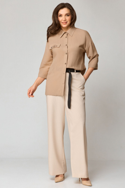 Блуза, брюки Мишель стиль 1184 бежевый - фото 4