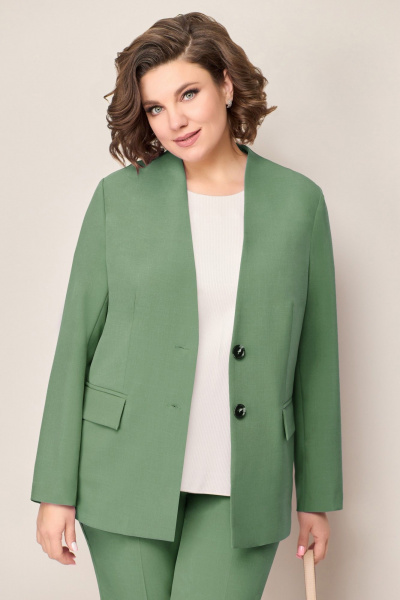 Блуза, брюки, жакет VOLNA 1334 светло-зеленый - фото 3