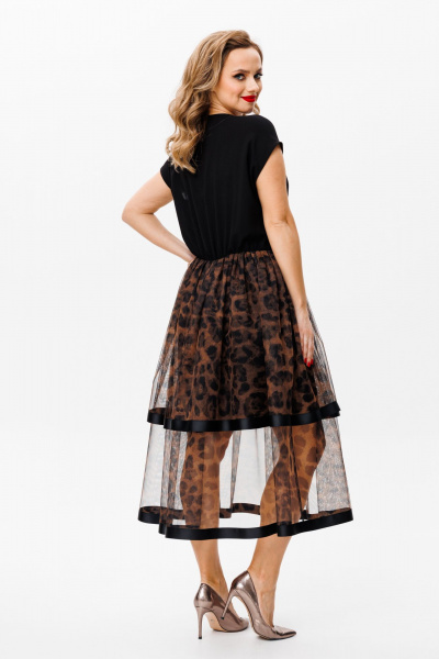 Платье Mubliz 160 черный_леопард - фото 11