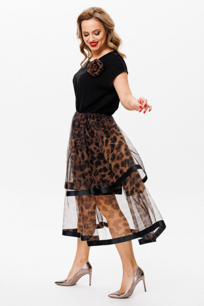 Платье Mubliz 160 черный_леопард - фото 4