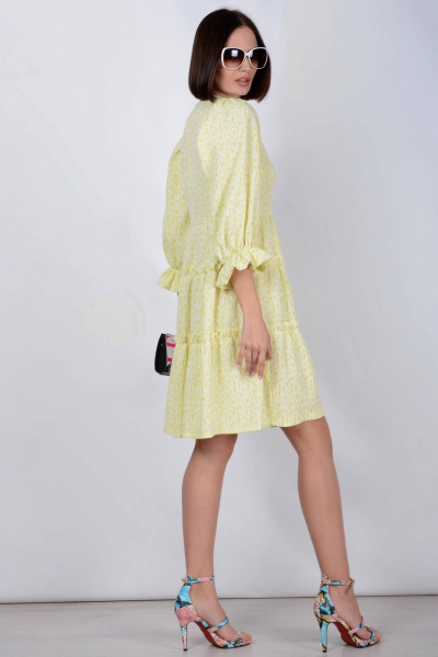 Платье Patriciа C15201-1 желтый,белый - фото 3