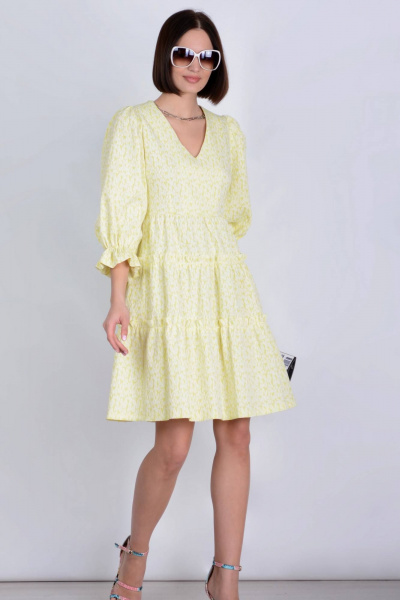 Платье Patriciа C15201-1 желтый,белый - фото 1