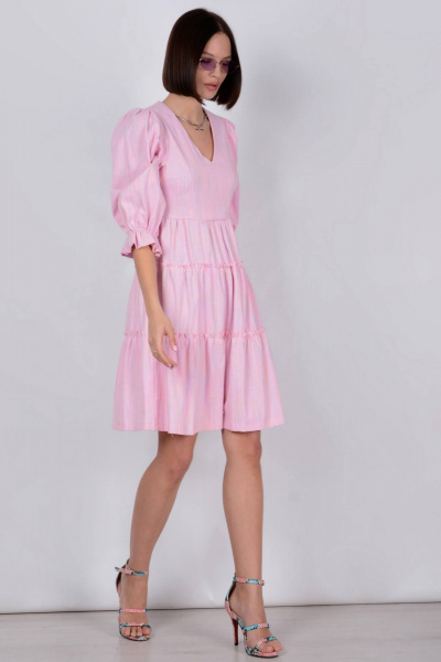 Платье Patriciа C15201-1 розовый,голубой - фото 2