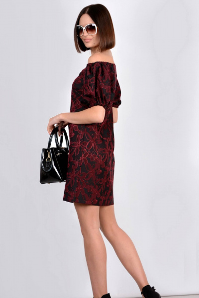 Платье Patriciа C15286 черный,бордовый - фото 4