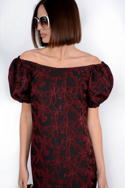Платье Patriciа C15286 черный,бордовый - фото 2