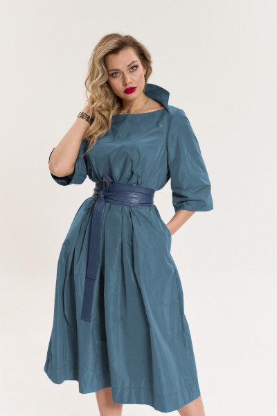 Платье Anastasia 1089 серо-голубой - фото 1