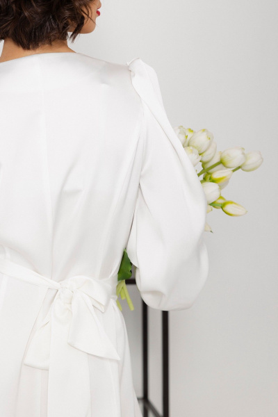 Платье Krasa М385-24 белый - фото 8