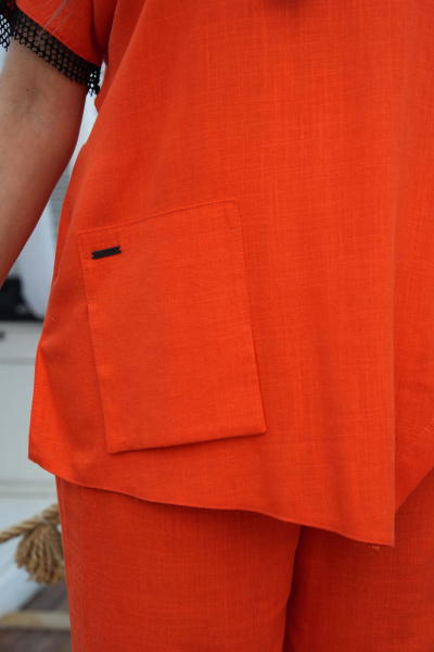 Блуза, брюки Vittoria Queen 20573 красно-оранжевый - фото 4