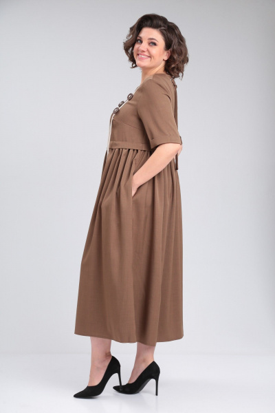 Платье Michel chic 2132/1 коричневый - фото 4