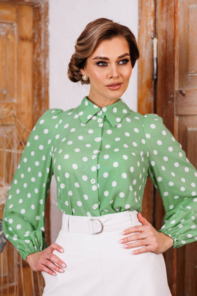 Блуза, юбка Мода Юрс 2846 мята_молочный - фото 3
