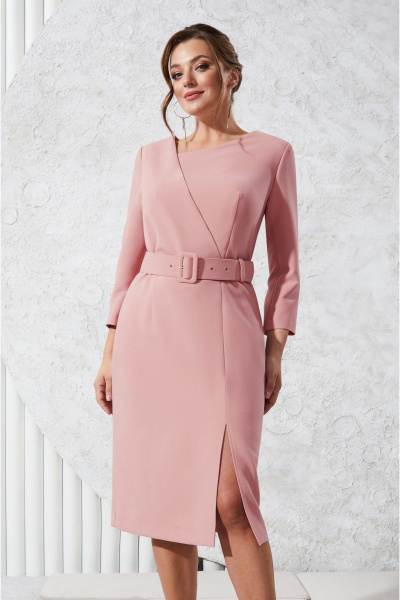 Платье, пояс Lissana 4900 розовый - фото 2