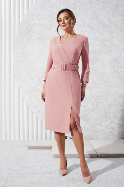 Платье, пояс Lissana 4900 розовый - фото 1