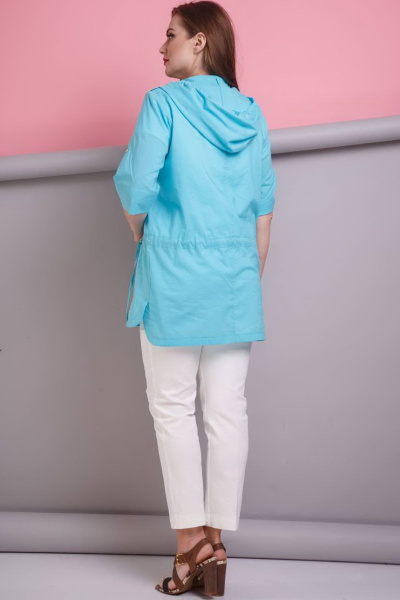 Блуза, брюки, топ Anastasia 178 голубой+белый - фото 3