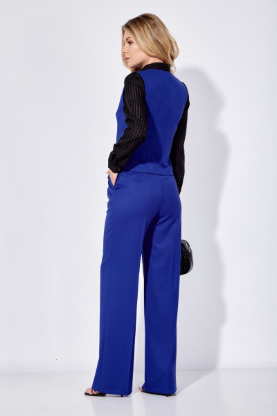 Блуза, брюки, жакет, жилет Chumakova Fashion 126 синий_черный - фото 6