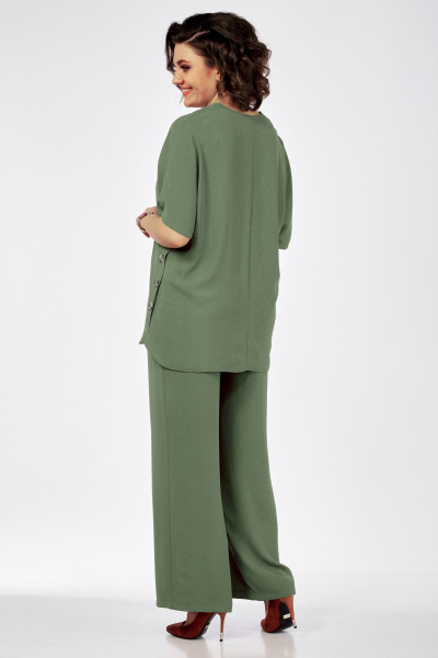 Блуза, брюки Диомант 1950 олива - фото 5