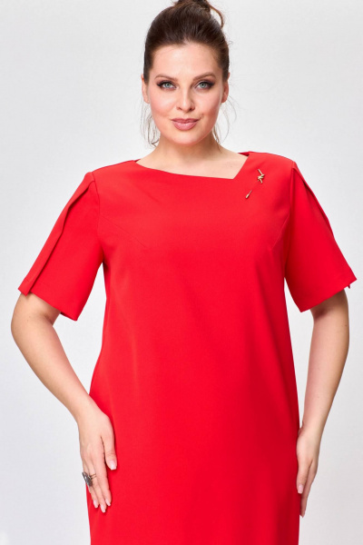 Платье SOVA 11216 красный - фото 5
