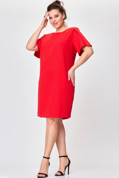 Платье SOVA 11216 красный - фото 2